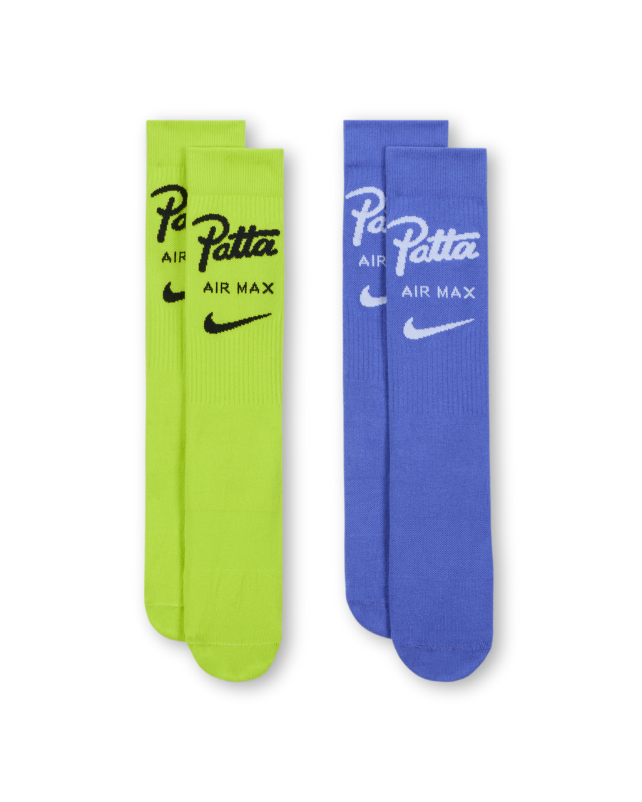 Patta x Nike Crew Socks 2-pack Cyber Sapphire