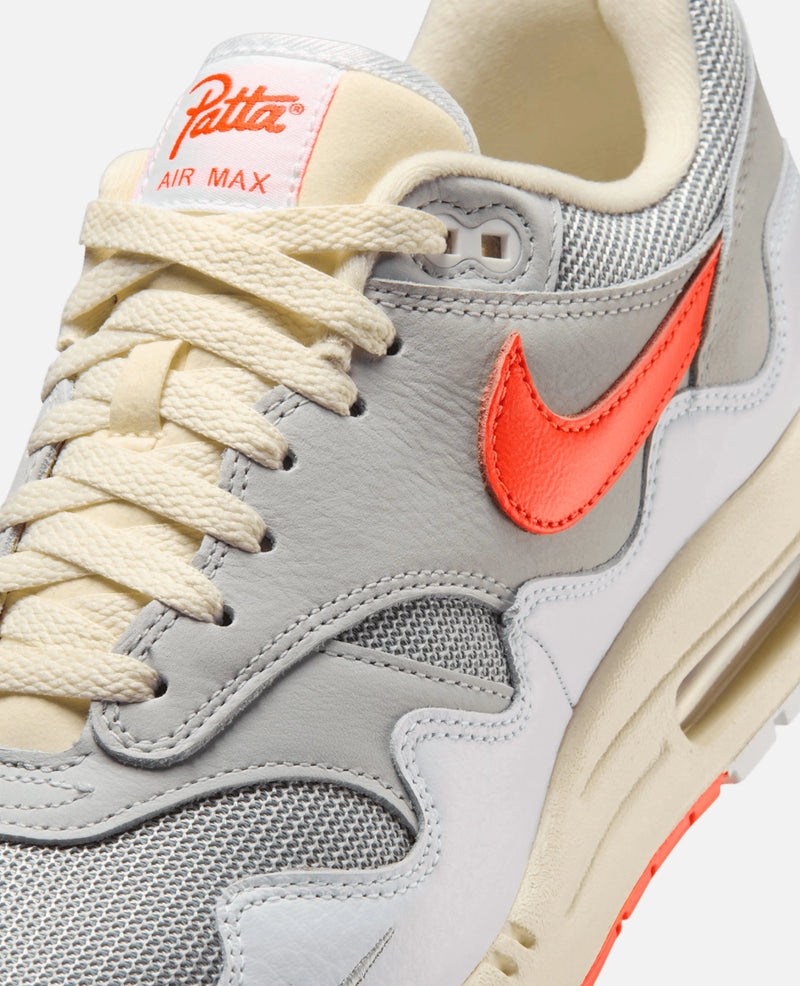 Patta X Nike Air Max 1 (White/Hyper Crimson-Pure Platinum)