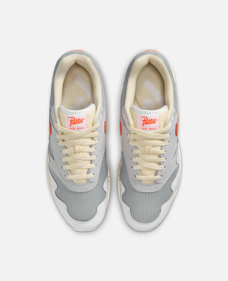 Patta X Nike Air Max 1 (White/Hyper Crimson-Pure Platinum)