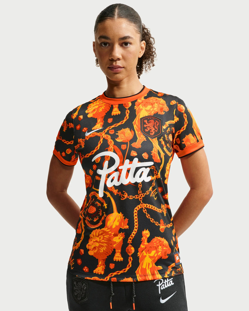 Patta x Nike KNVB Pre-Match Jersey WMNS (Black/Orange)