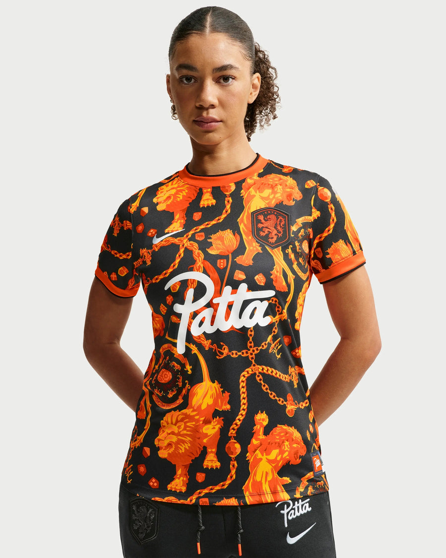 Patta x Nike KNVB Pre-Match Jersey WMNS (Black/Orange)
