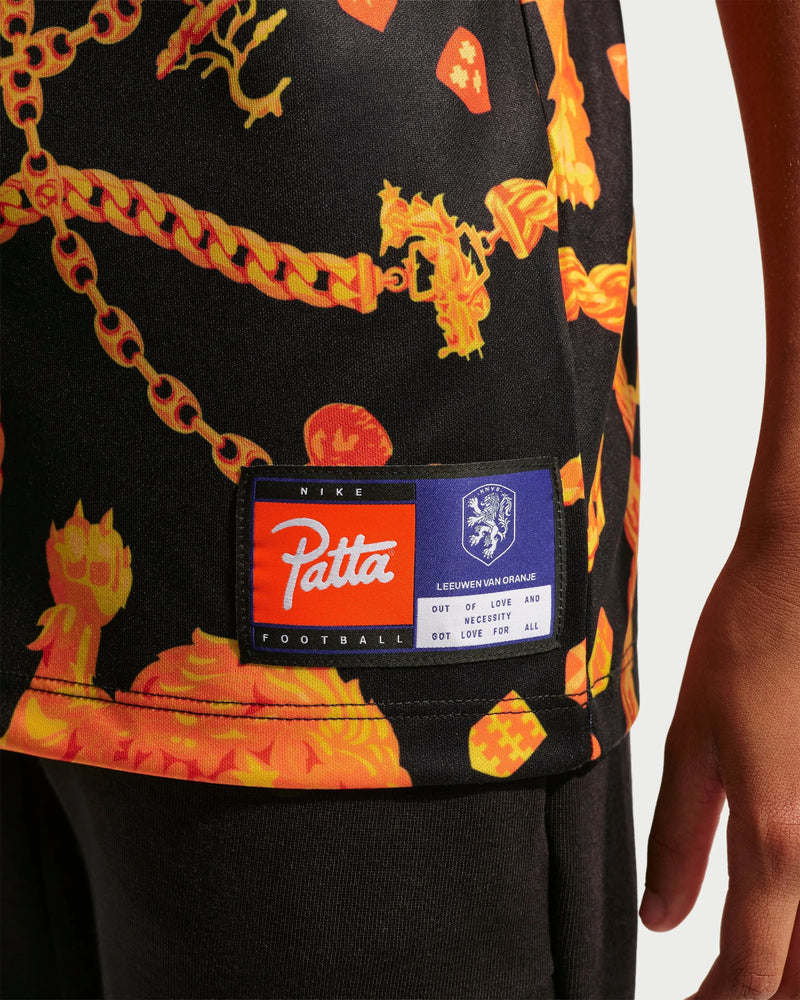 Patta x Nike KNVB Pre-Match Jersey Kids (Black/Orange)