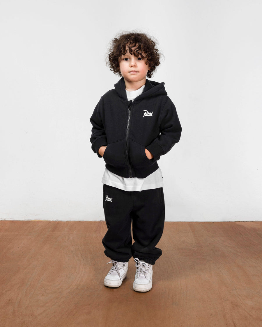 Patta Kids Zip-Up Hooded Sweater (Black)
