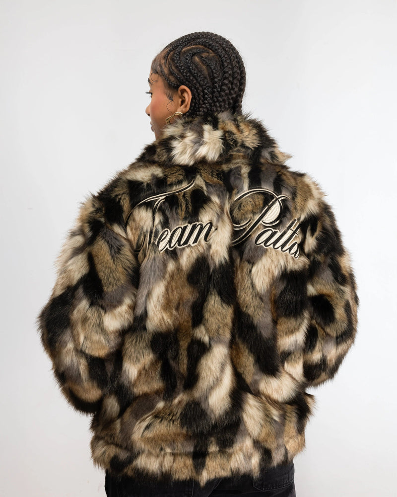 Patta Faux Fur Patchwork Jacket (Multi)