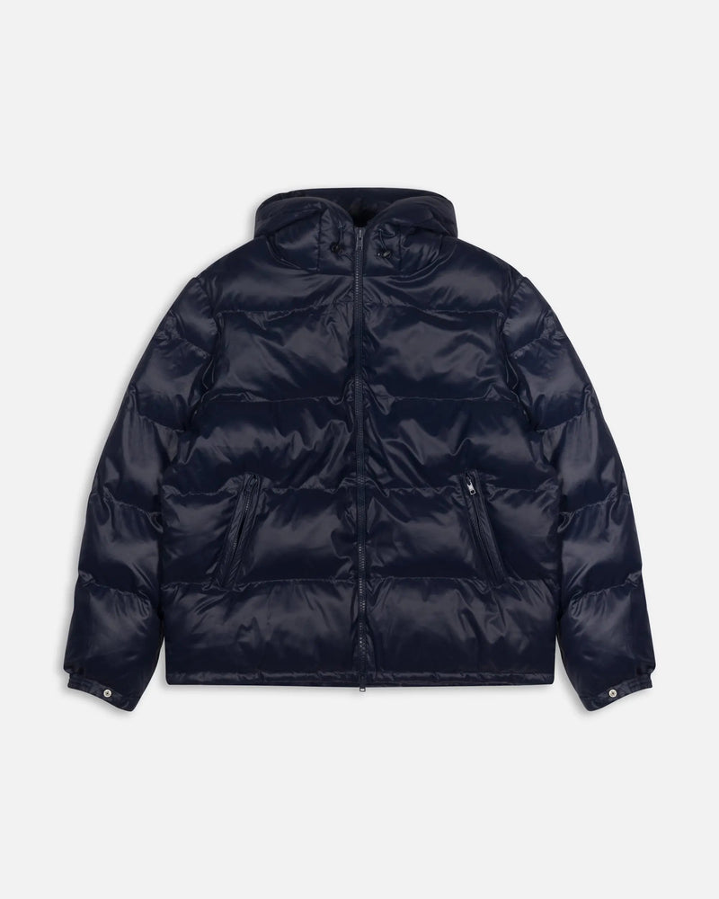 Patta Quilted Script Logo Puffer Jacket Parisian Night