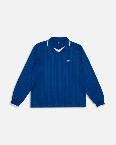 Patta Jacquard Striped Long Sleeve Jersey (Monaco Blue )