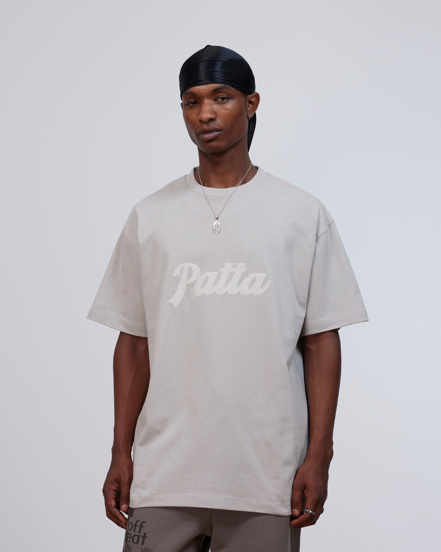 Patta Logo Twill Applique T-Shirt (Flint Gray)