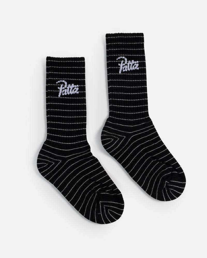 Patta Striped Socks (Black Iris)