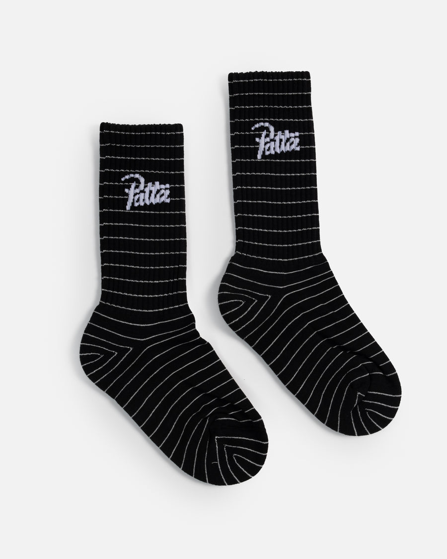 Patta Striped Socks (Black Iris)