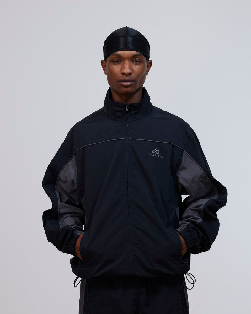 Patta Panelled Track Top (Black)