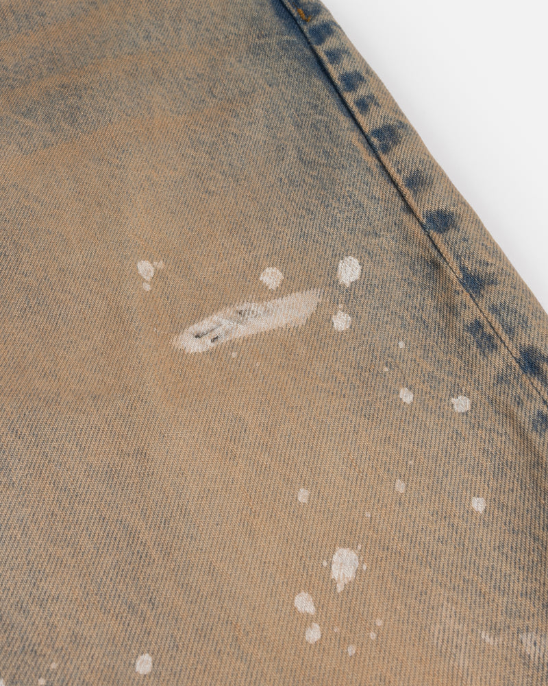 Patta Dirty Splatter Straight Leg Denim Pants (Sandwashed Light Blue Denim)