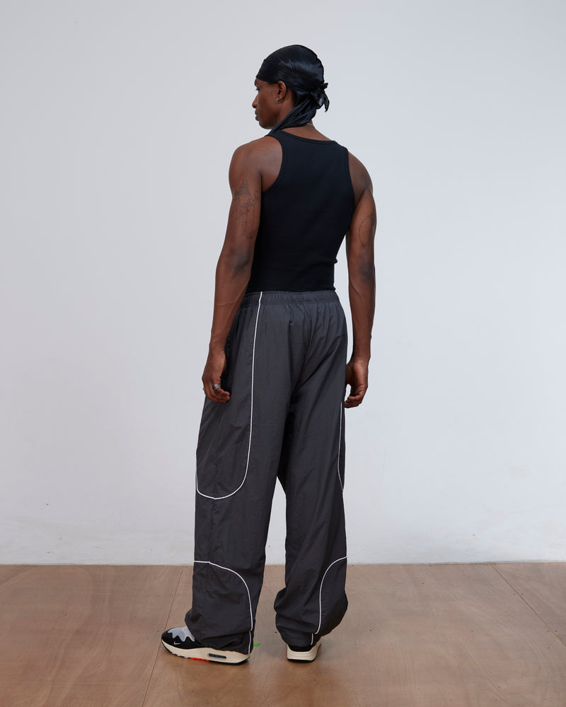 Patta Piping Track Pants (Grey Pinstripe)