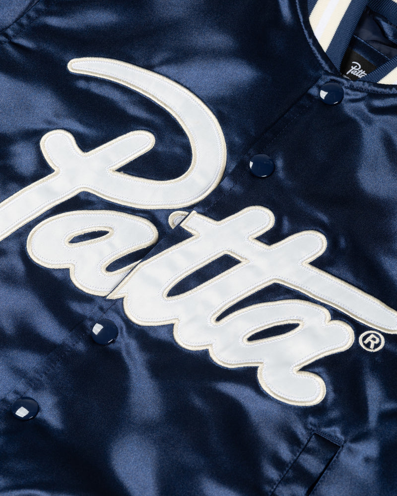 Patta Kids Satin Bomber Jacket (Black Iris)