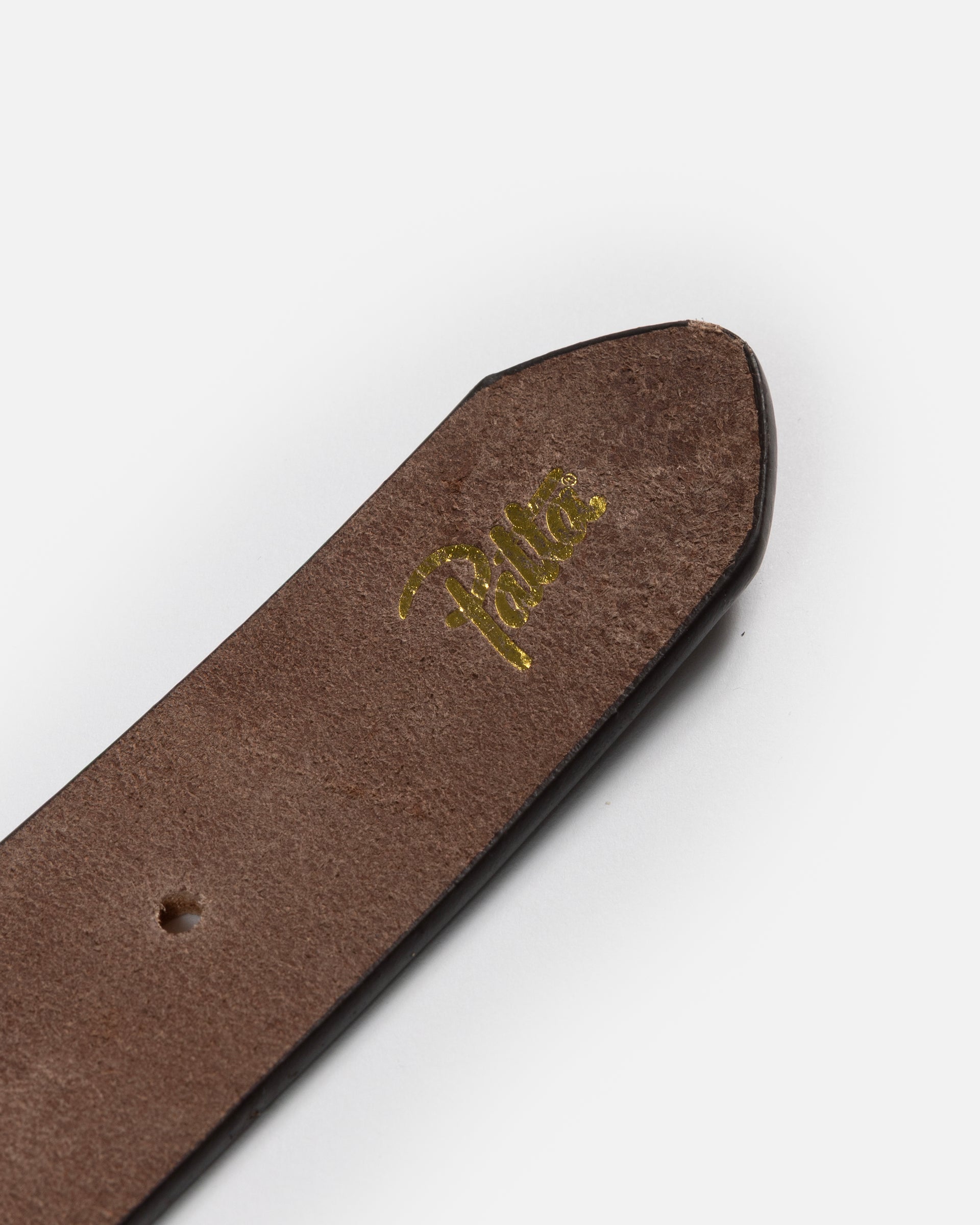 Patta Rhinestone Round Logo Belt (Brown)