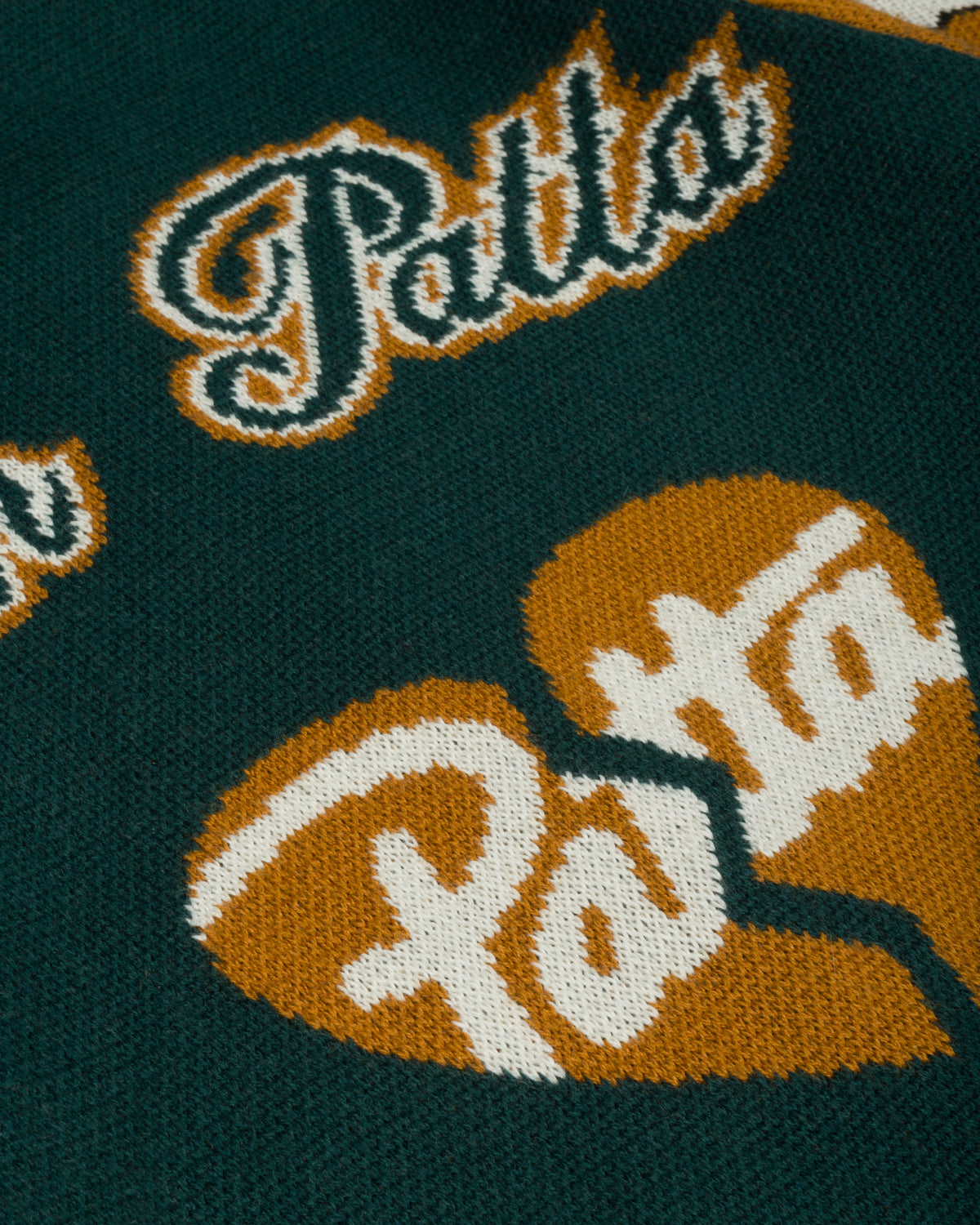 Patta Varsity Knitted Cardigan (Pine Grove)