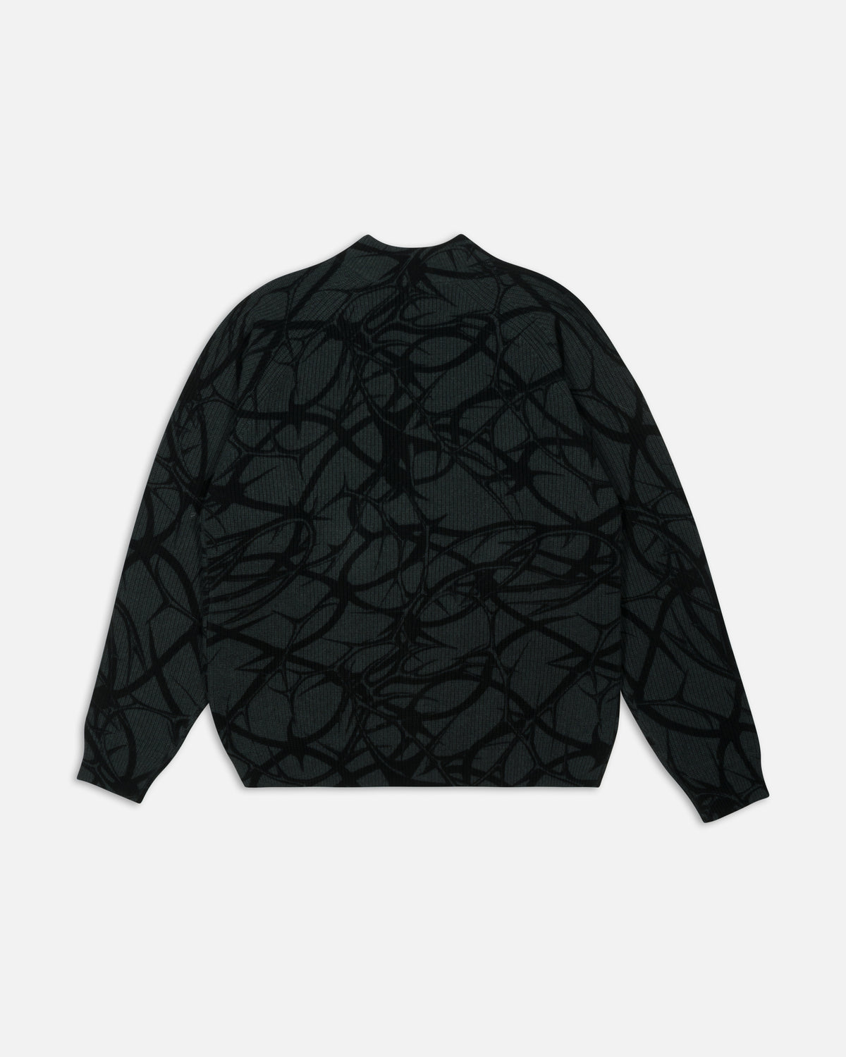 Patta Ribbed Knitted Cardigan (Grey Pinstripe)
