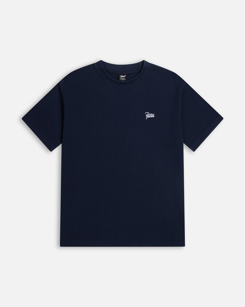 Patta Waffle Script Logo T-Shirt (Black Iris)