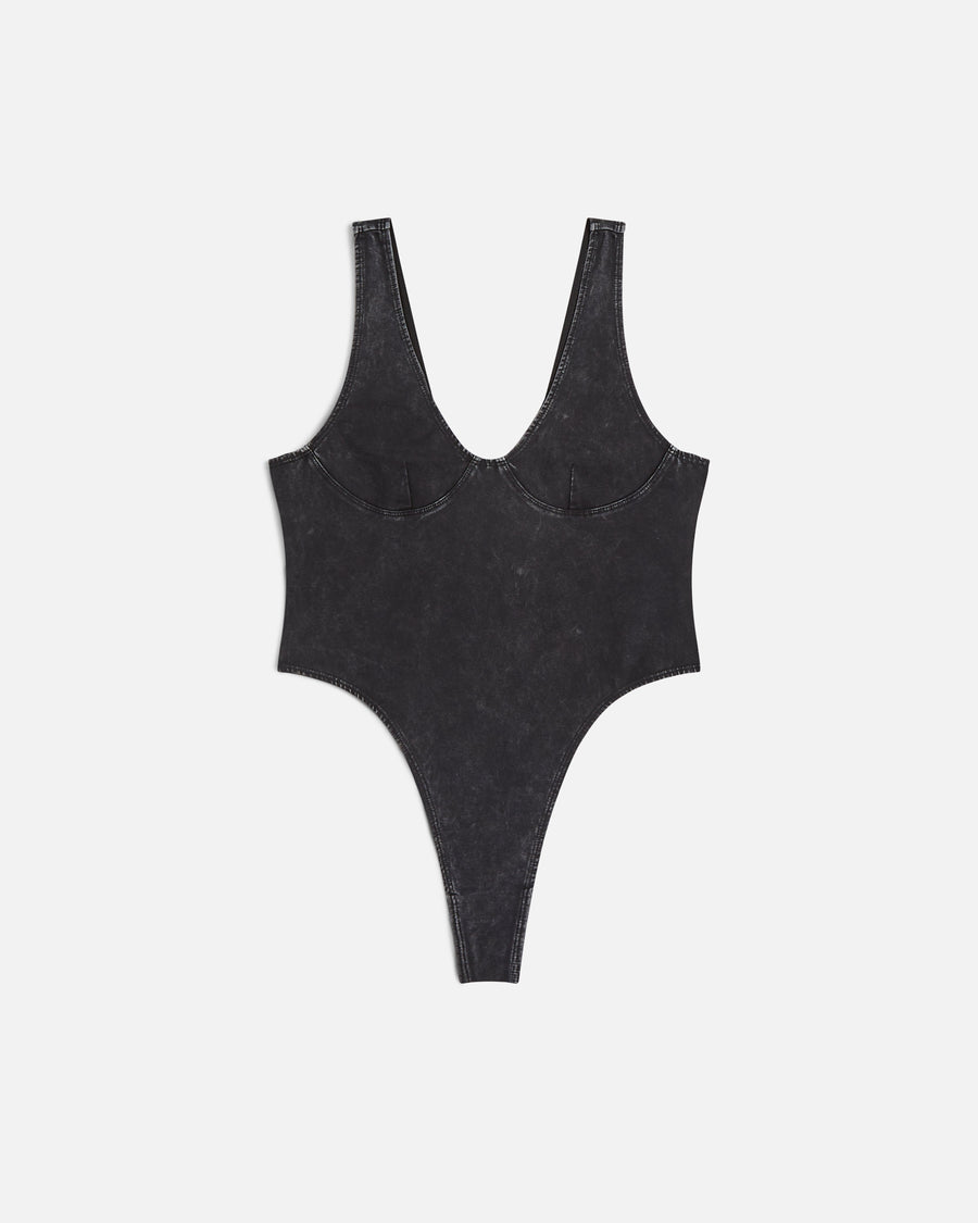 Patta Femme Acid Wash Bodysuit (Black)