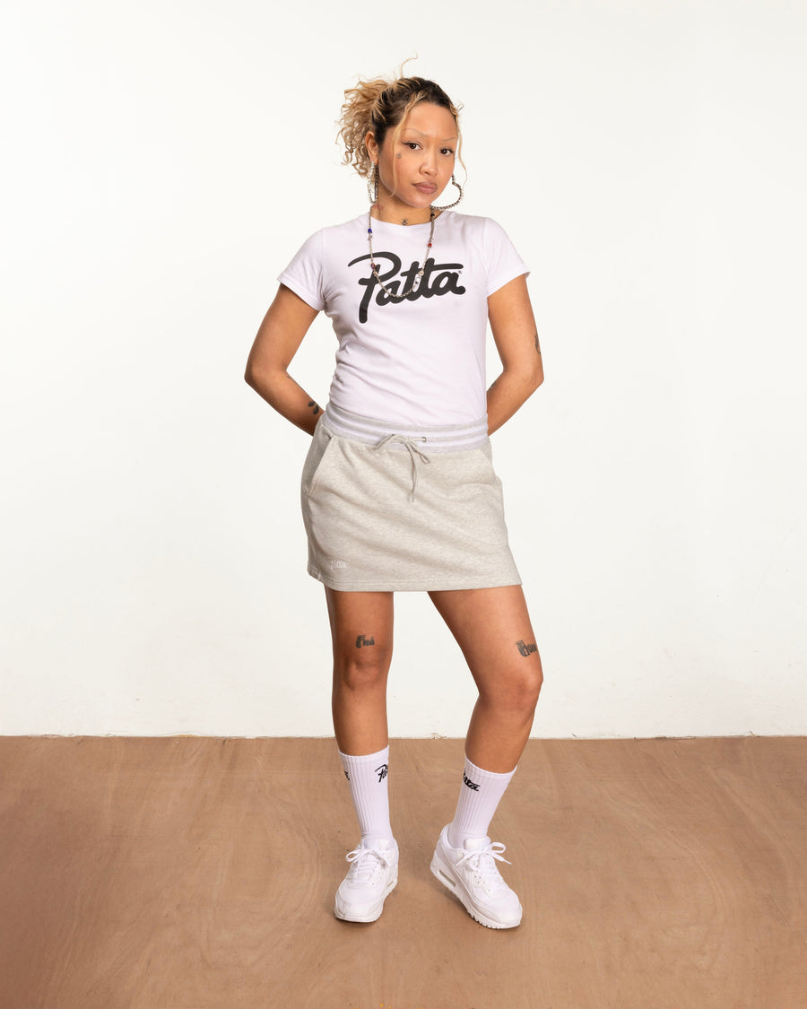 Patta Femme Lounge Skirt (Light Melange Grey)
