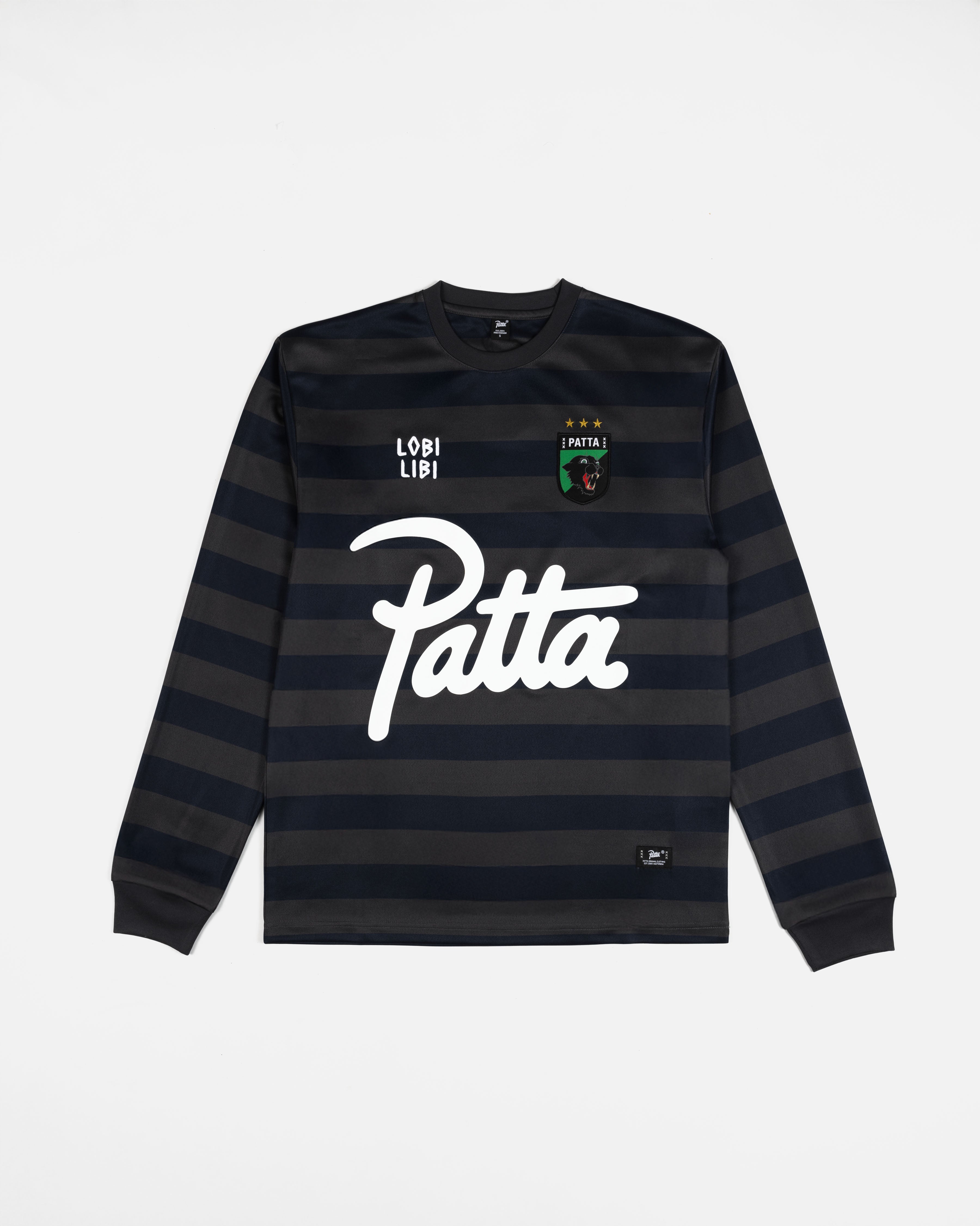 トップス PATTA Striped Long Sleeve Football Patta Striped Longsleeve Football Jersey (Forged Iron) – Patta UK