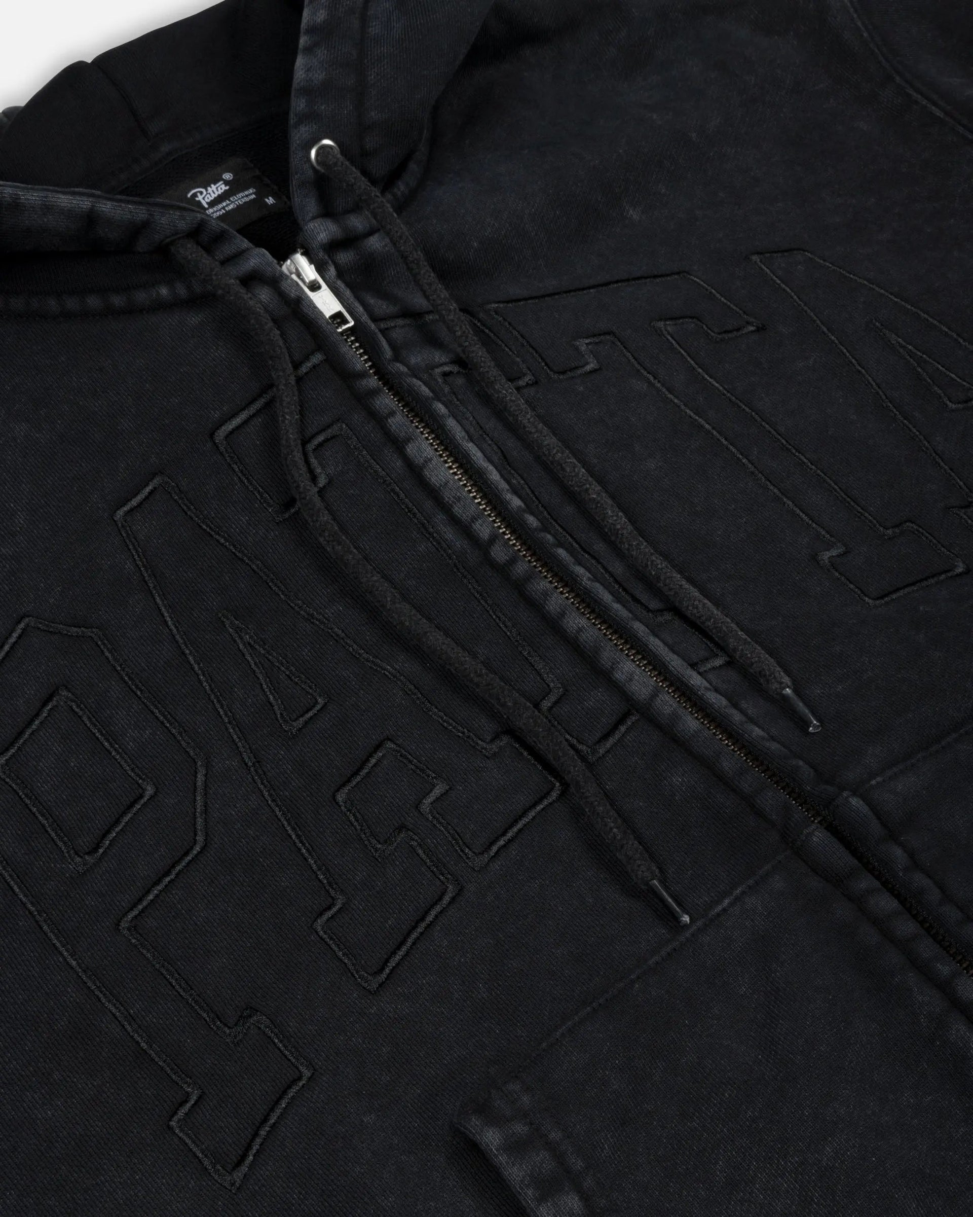 Patta Loopback Logo Zip Hooded Sweater (Moonless Night)