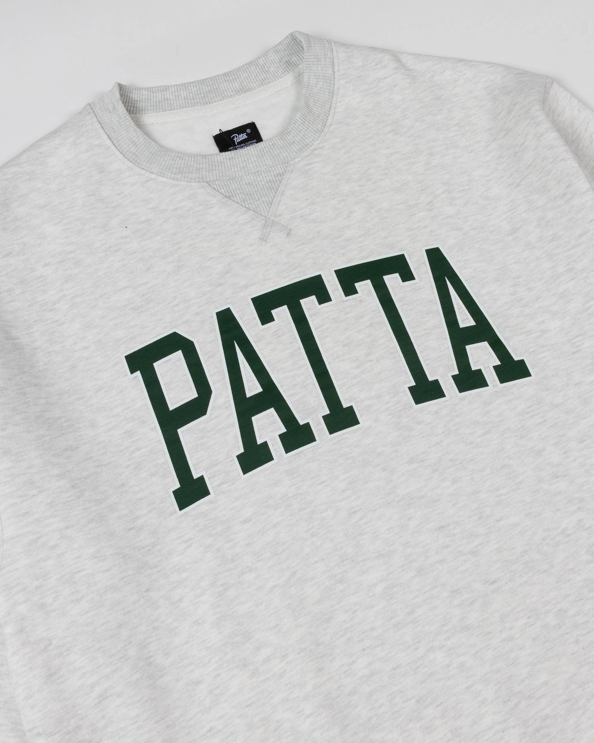 Patta Arc Logo Crewneck Sweater (Light Melange Grey)