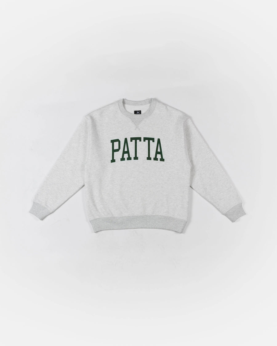 Patta Arc Logo Crewneck Sweater (Light Melange Grey)