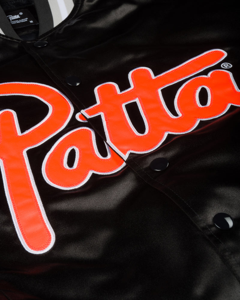 Patta Classic Satin Bomber Jacket (Black)