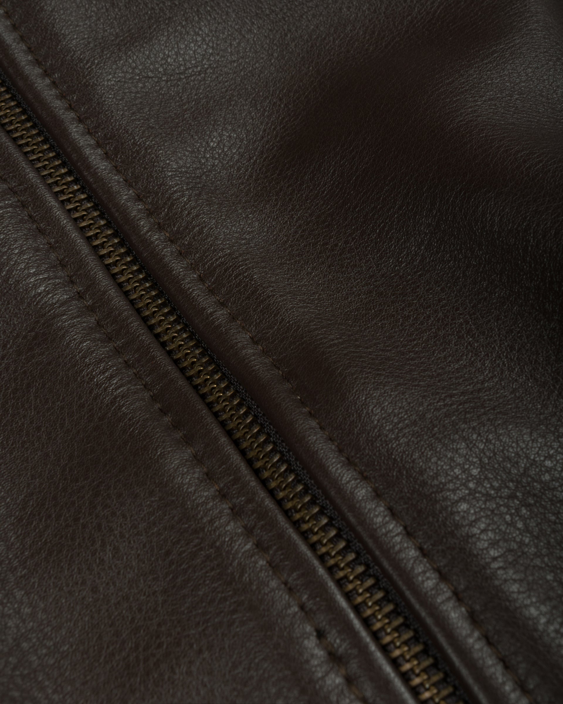 Patta Leather Bomber Jacket (Coffee Bean)