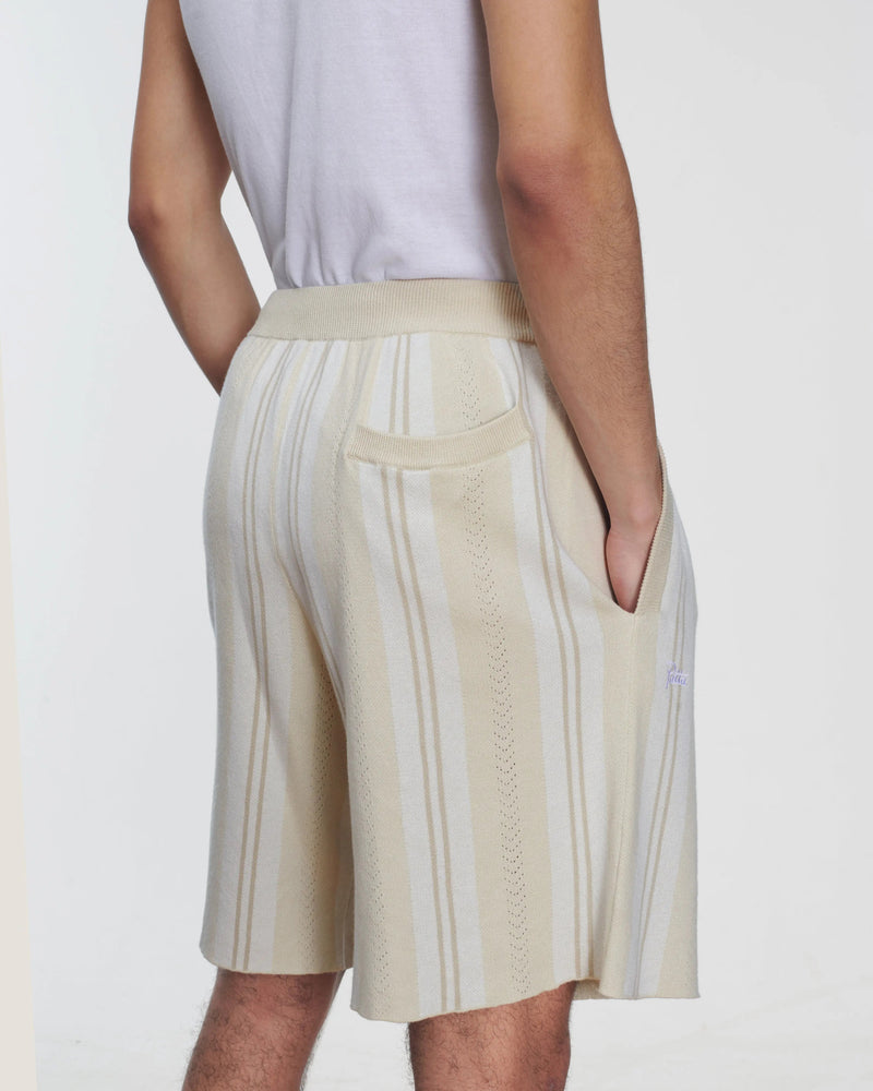 Patta Knitted Football Shorts (Oatmeal)